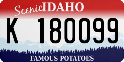 ID license plate K180099