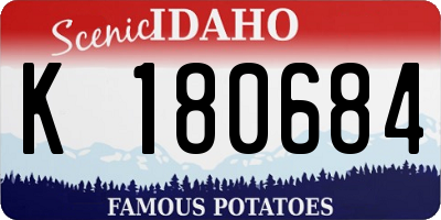 ID license plate K180684