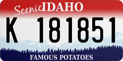ID license plate K181851