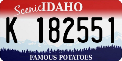 ID license plate K182551