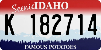 ID license plate K182714