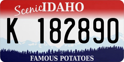 ID license plate K182890