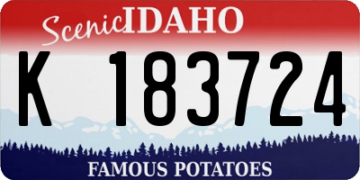 ID license plate K183724
