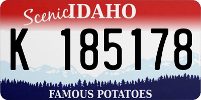 ID license plate K185178
