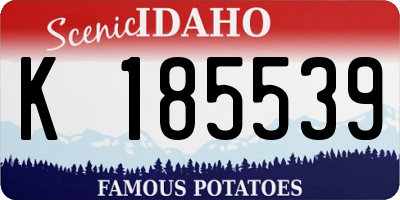 ID license plate K185539