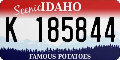 ID license plate K185844