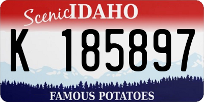 ID license plate K185897