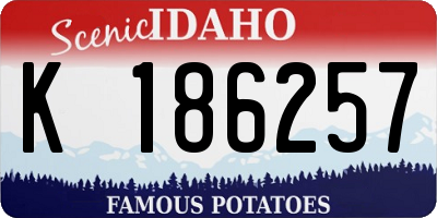 ID license plate K186257