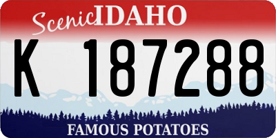 ID license plate K187288