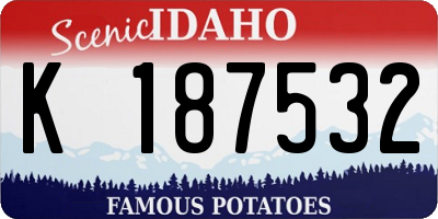 ID license plate K187532