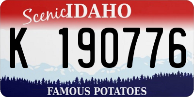 ID license plate K190776
