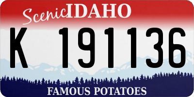 ID license plate K191136