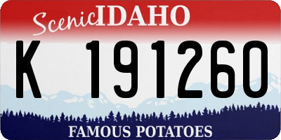 ID license plate K191260