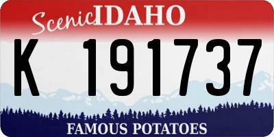 ID license plate K191737