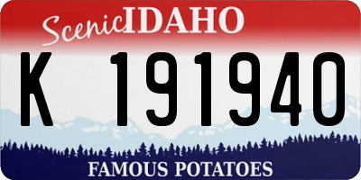 ID license plate K191940