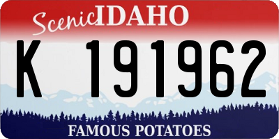 ID license plate K191962