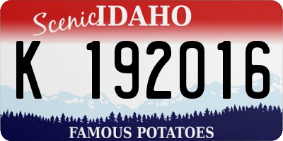 ID license plate K192016