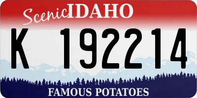 ID license plate K192214