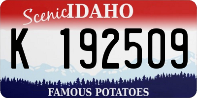 ID license plate K192509