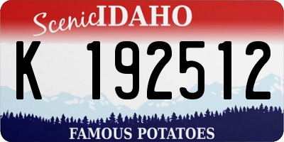 ID license plate K192512