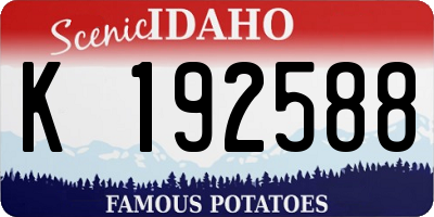 ID license plate K192588
