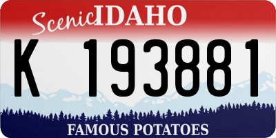 ID license plate K193881