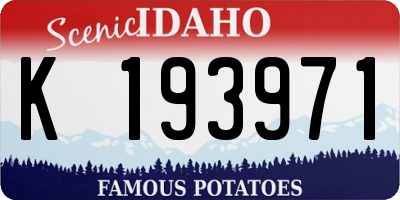 ID license plate K193971