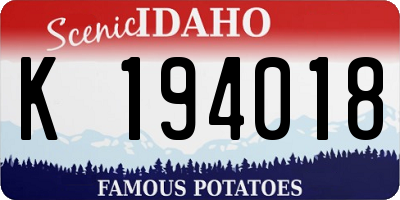 ID license plate K194018