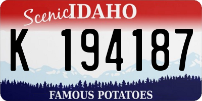 ID license plate K194187