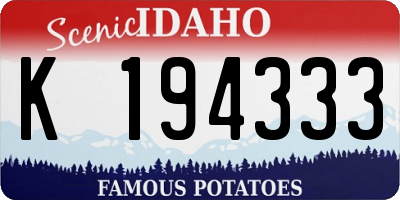 ID license plate K194333