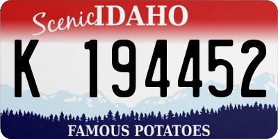 ID license plate K194452