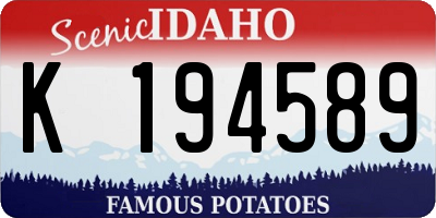 ID license plate K194589