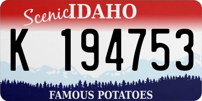 ID license plate K194753
