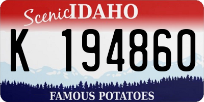 ID license plate K194860