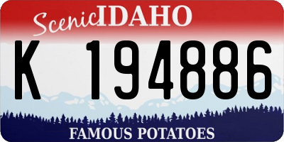 ID license plate K194886