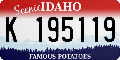 ID license plate K195119