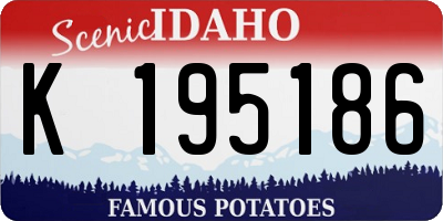 ID license plate K195186