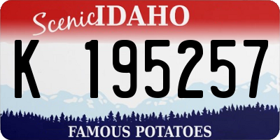 ID license plate K195257