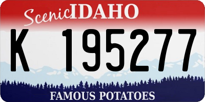 ID license plate K195277