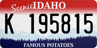 ID license plate K195815