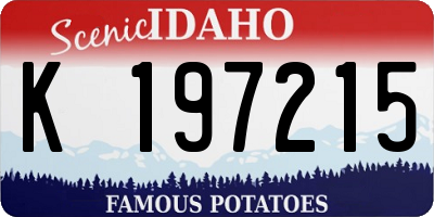 ID license plate K197215