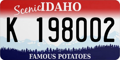 ID license plate K198002