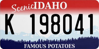 ID license plate K198041