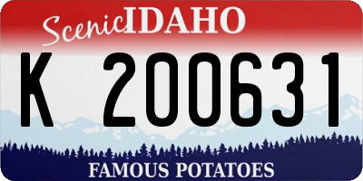 ID license plate K200631