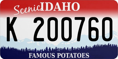 ID license plate K200760
