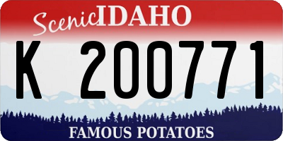 ID license plate K200771