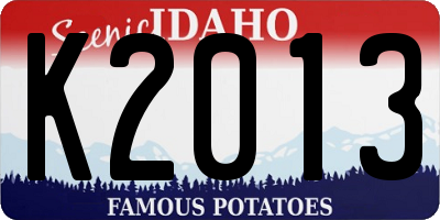 ID license plate K2013