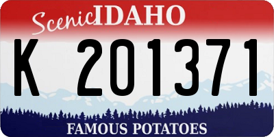 ID license plate K201371