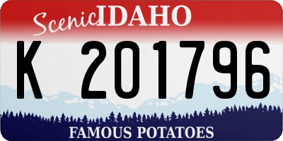 ID license plate K201796