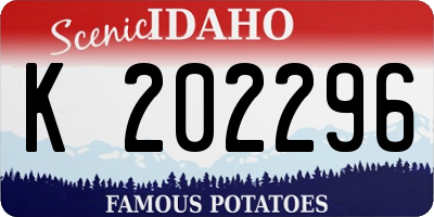 ID license plate K202296
